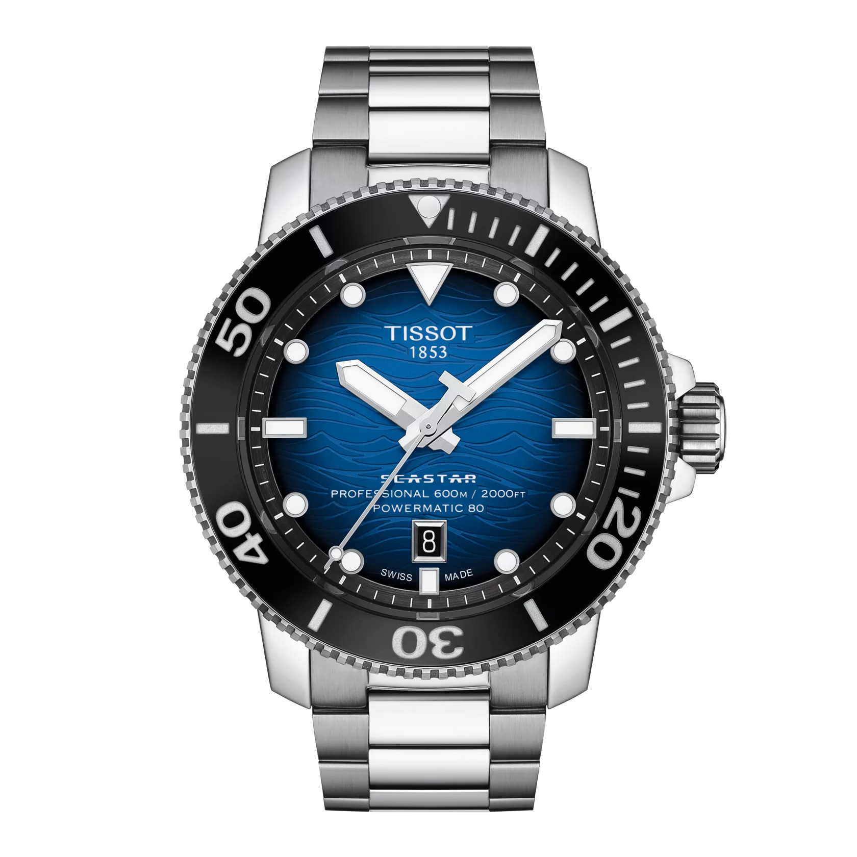Tissot Seastar 2000 Professional Powermatic 80 46mm Men's Graded Blue-Black Dial Watch T120.607.11.041.01