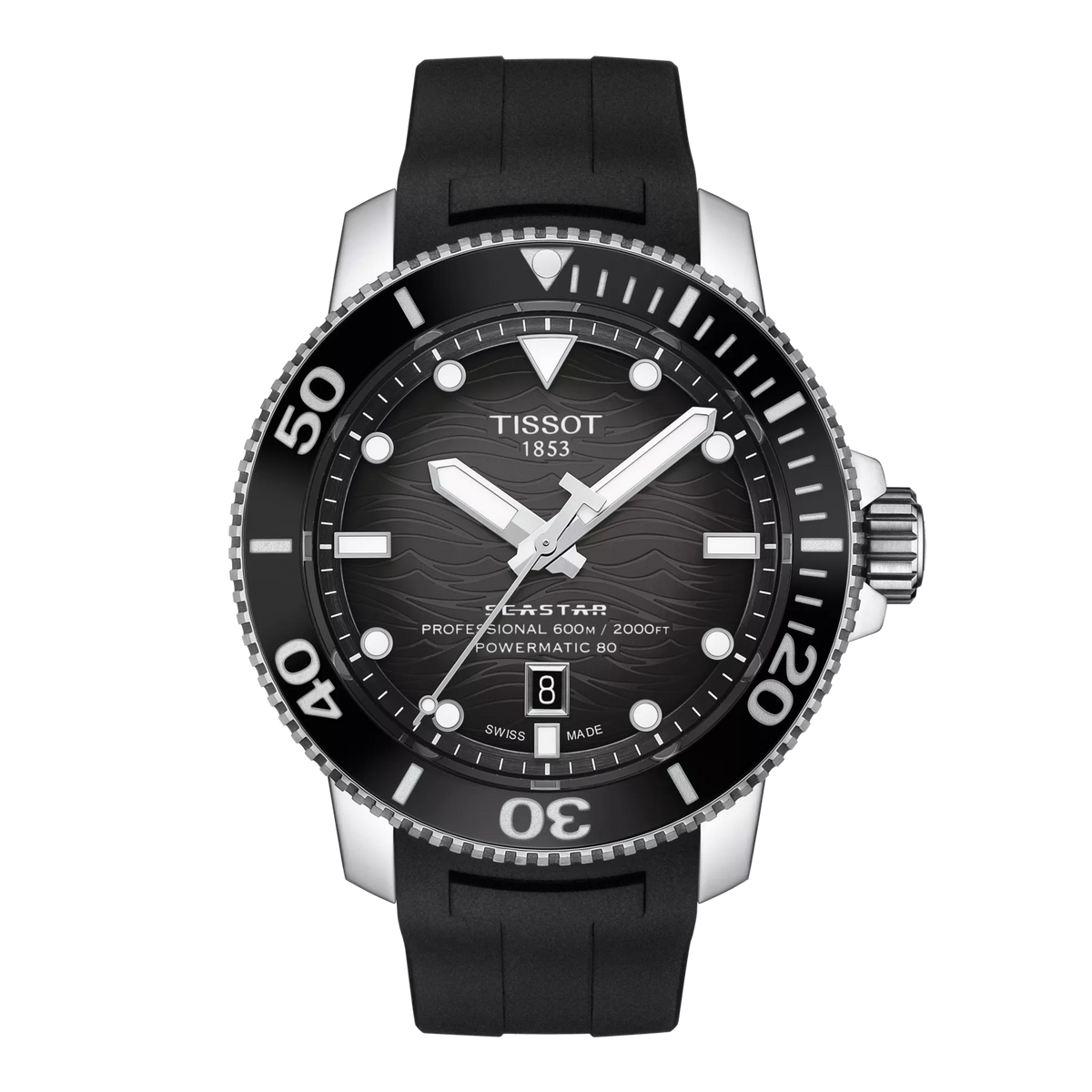 Tissot Seastar 2000 Professional Powermatic 80 46mm Men's Graded Grey-Black Dial Watch T120.607.17.441.00