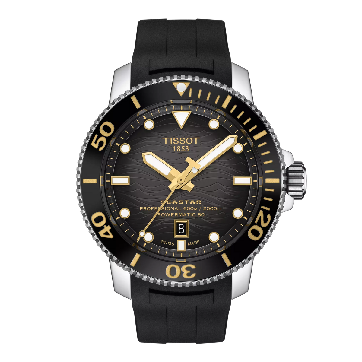 Tissot Seastar 2000 Professional Powermatic 80 46mm Men's Graded Grey-Black Dial Watch T120.607.17.441.01