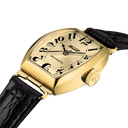Tissot Heritage Porto Mechanical Small Lady 22mm Watch T1281613626200, Tonneau Case, Ivory Dial, Swiss Mechanical, See-Through Caseback, Black Leather Strap, 30m Water Resistance