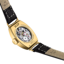 Tissot Heritage Porto Mechanical Small Lady 22mm Watch T1281613626200, Tonneau Case, Ivory Dial, Swiss Mechanical, See-Through Caseback, Black Leather Strap, 30m Water Resistance