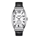 Tissot Men's Heritage Porto Mechanical 31.1mm Watch T1285051601200, Swiss Mechanical, White Dial, Black Leather Strap, 30m Water Resistance