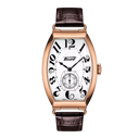 Tissot Unisex Heritage Porto Mechanical 31.1mm Watch T1285053601200, Swiss Mechanical, White Dial, Brown Leather Strap, 30m Water Resistance