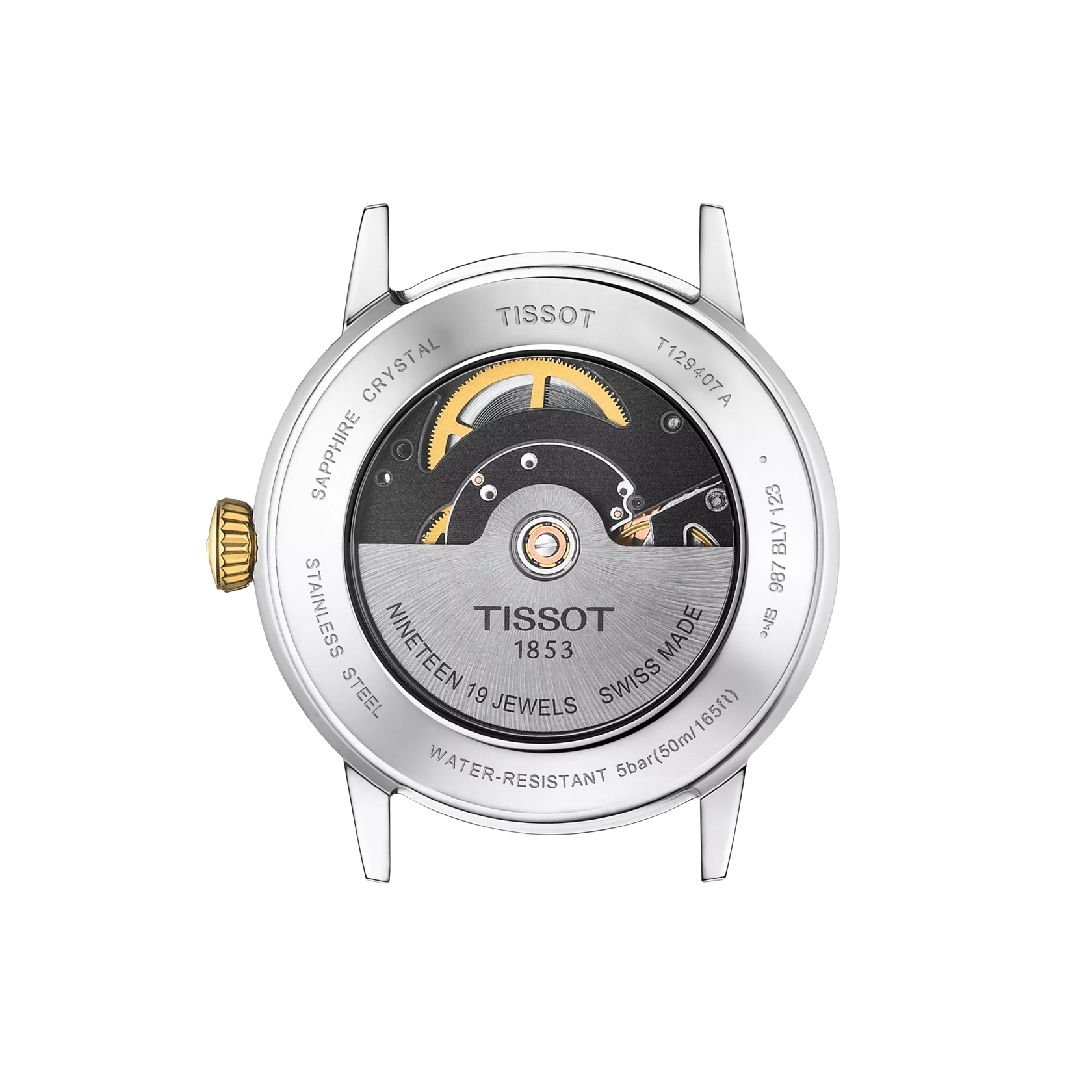 Tissot Classic Dream Swissmatic 42mm Watch T1294072203101, Automatic, Yellow Gold & Silver Two-Tone, 72h Power Reserve, Sapphire Crystal, 50M Water Resistance