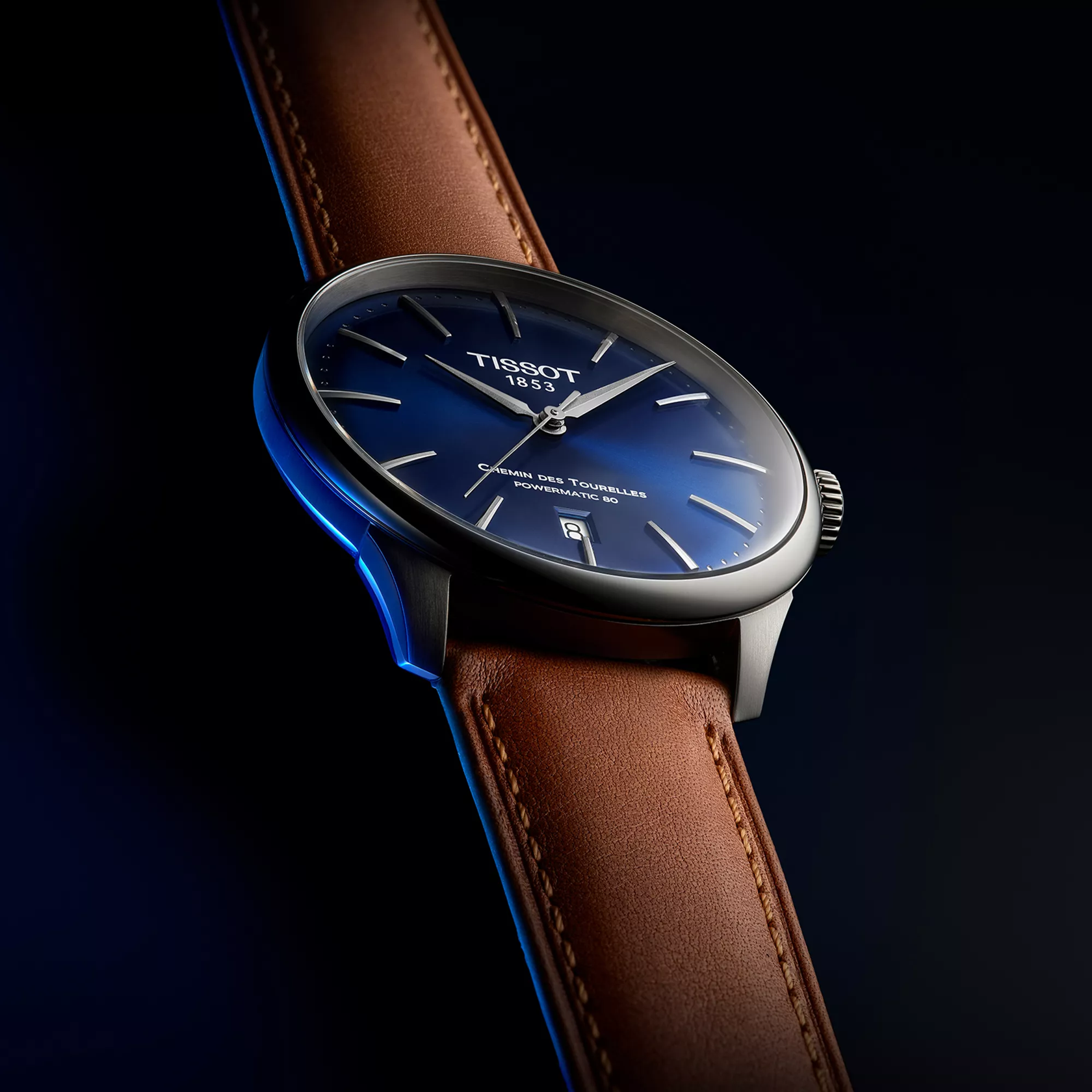 Tissot Chemin des Tourelles Powermatic 80 42mm Men's Blue Dial Watch T139.407.16.041.00