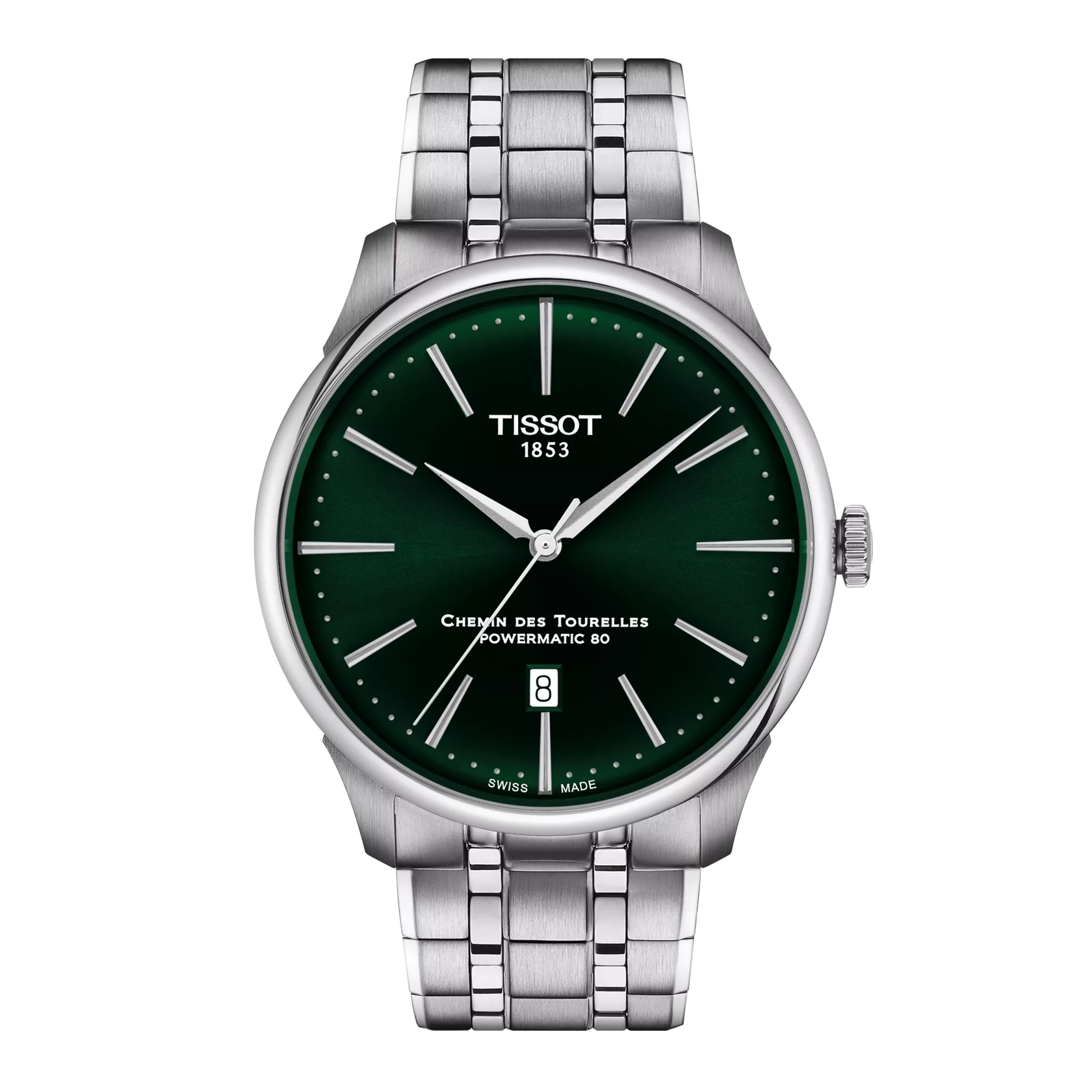 Tissot Chemin des Tourelles Powermatic 80 42mm Men's Green Dial Watch T139.407.11.091.00