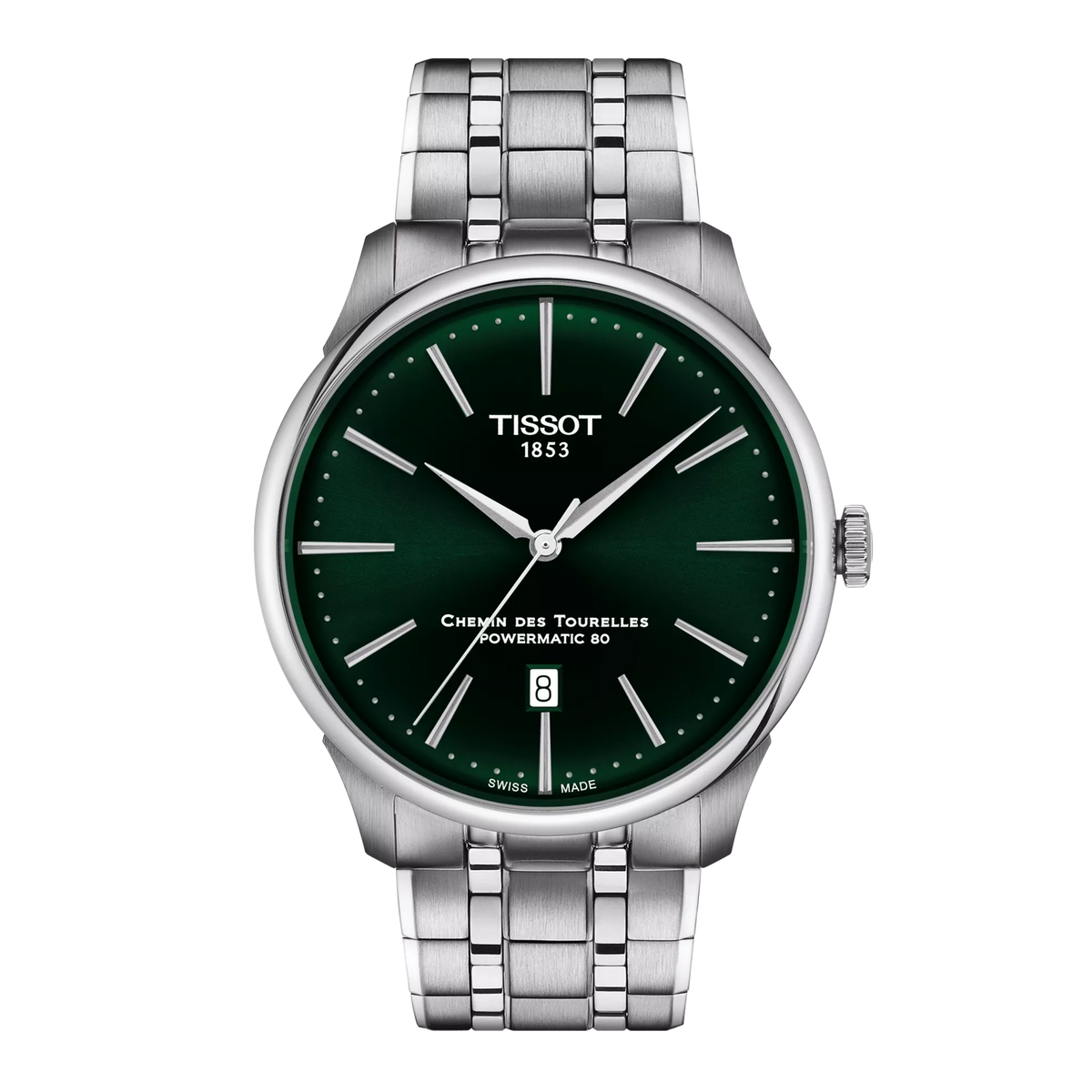 Tissot Chemin des Tourelles Powermatic 80 42mm Men's Green Dial Watch T139.407.11.091.00