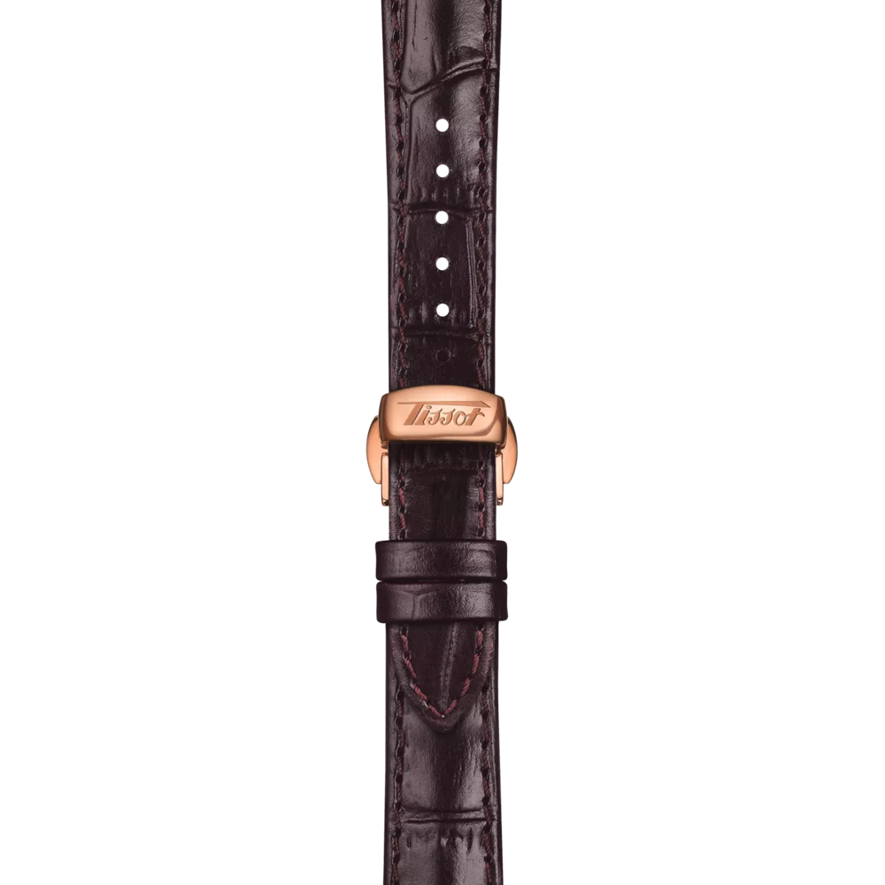 Tissot Unisex Heritage Porto Mechanical 31.1mm Watch T1285053601200, Swiss Mechanical, White Dial, Brown Leather Strap, 30m Water Resistance