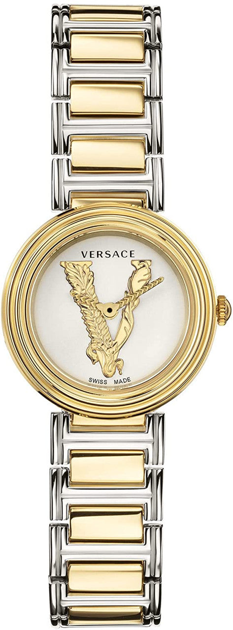 VERSACE Virtus 28mm Quartz Silver Dial Ladies Watch VET300721