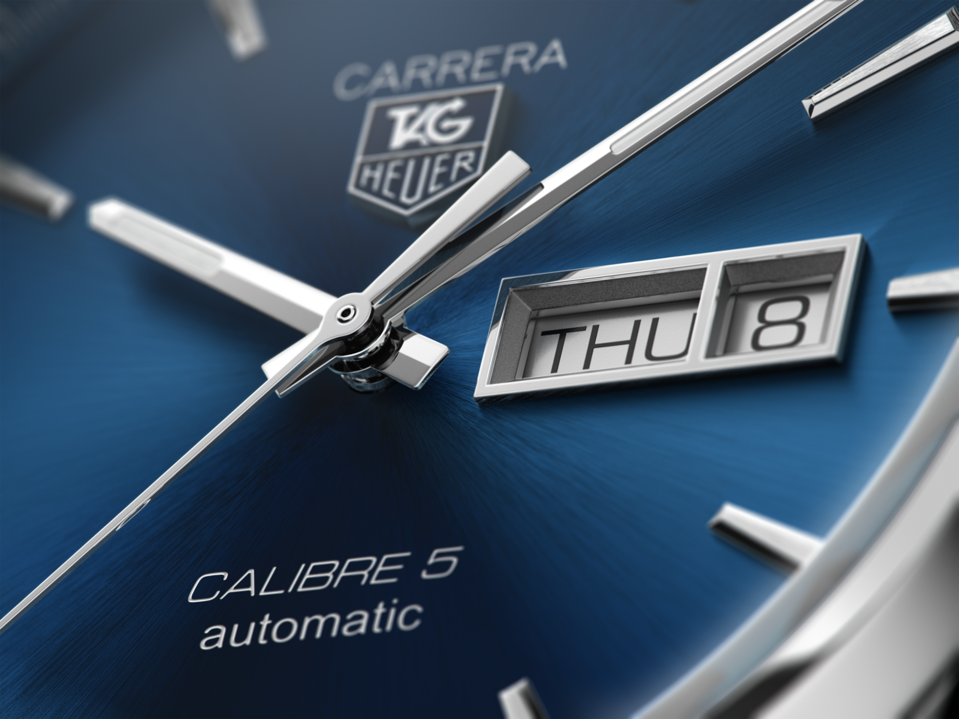 Tag Heuer Carrera Automatic Blue Alligator Strap Men's Watch WAR201E.FC6292