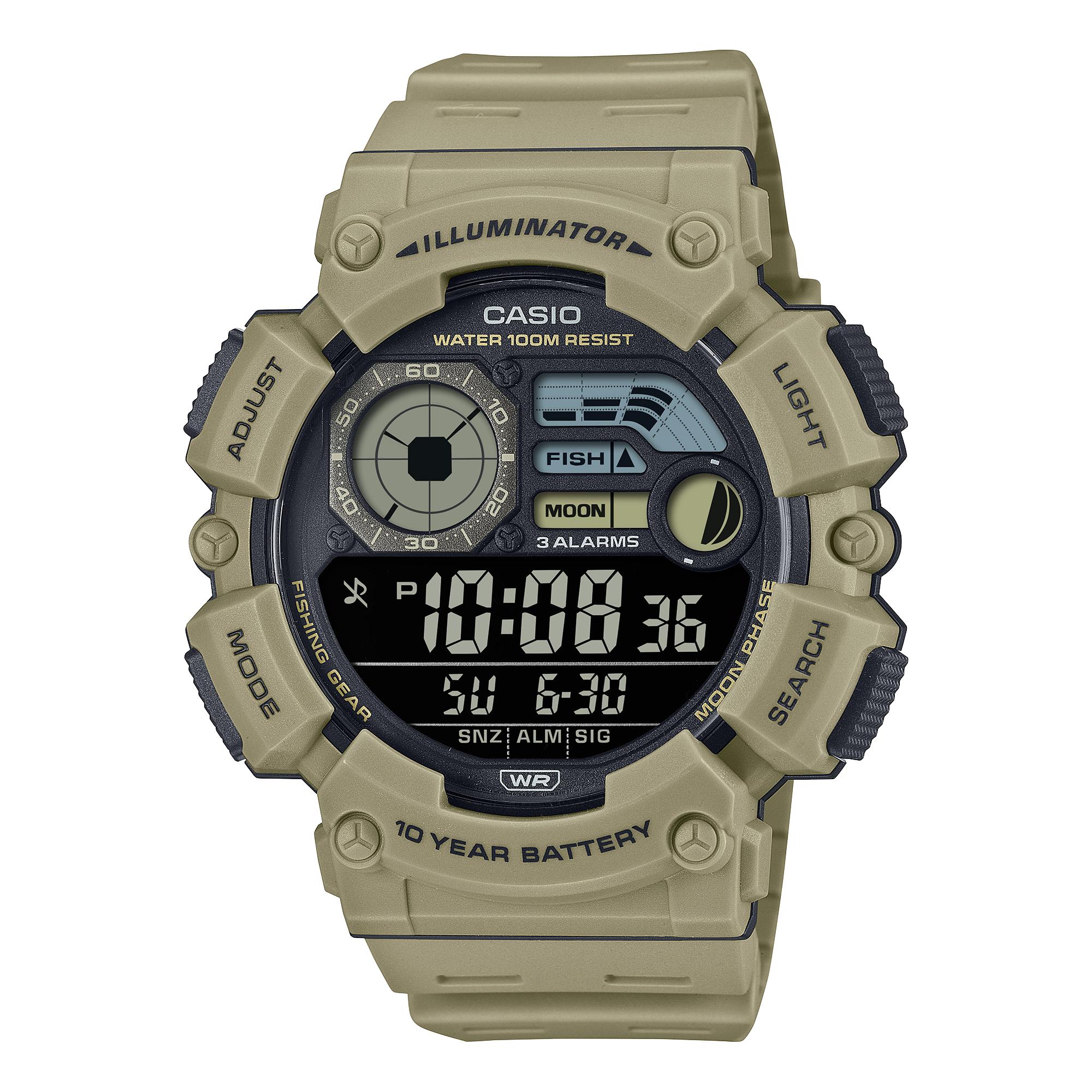Casio Fishing Gear Digital Watch WS-1500H-5BV