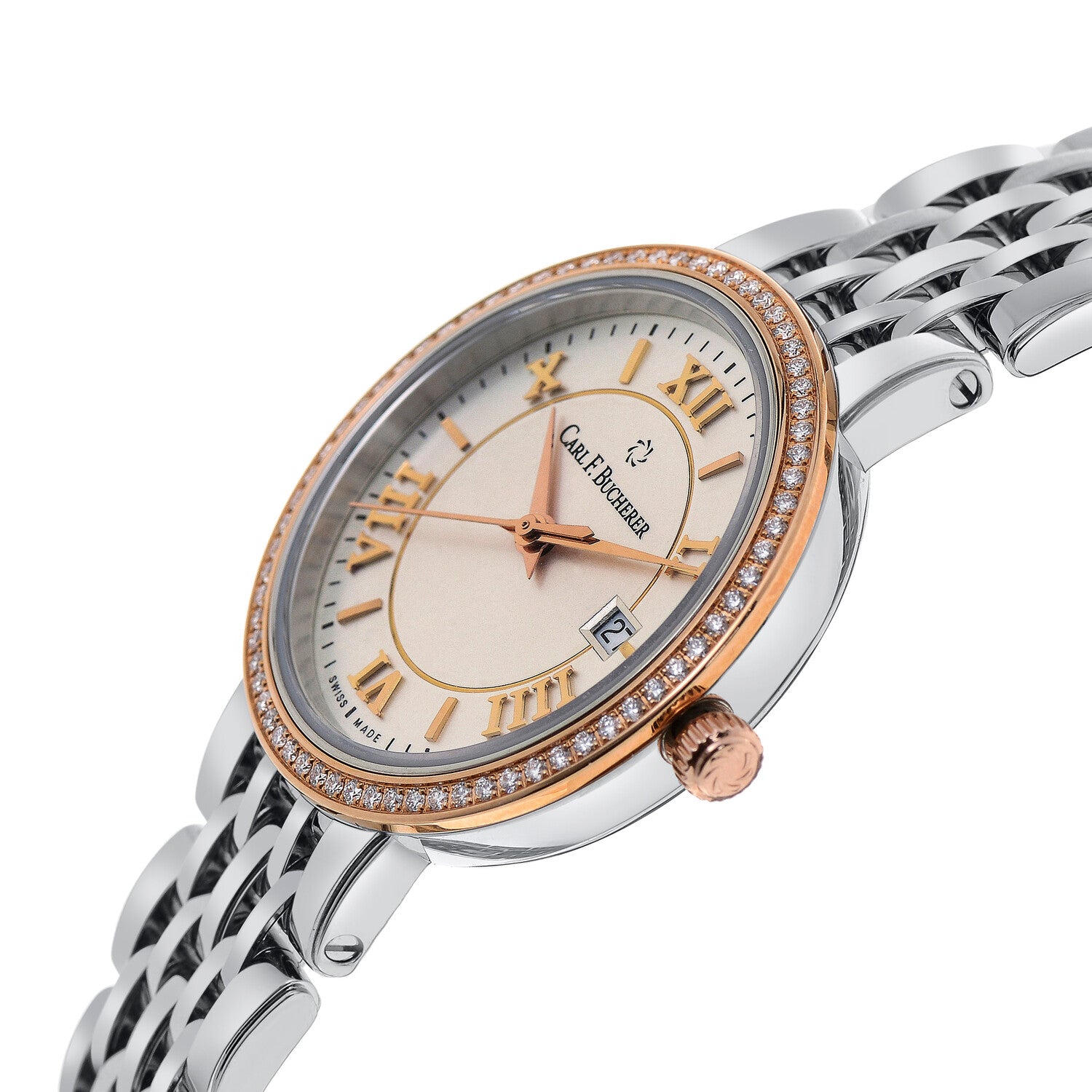 Carl F. Bucherer Adamavi Women's 28mm Watch 00.10315.07.15.31 – Swiss Made, Quartz Movement, Diamond Bezel, 30m Water Resistance