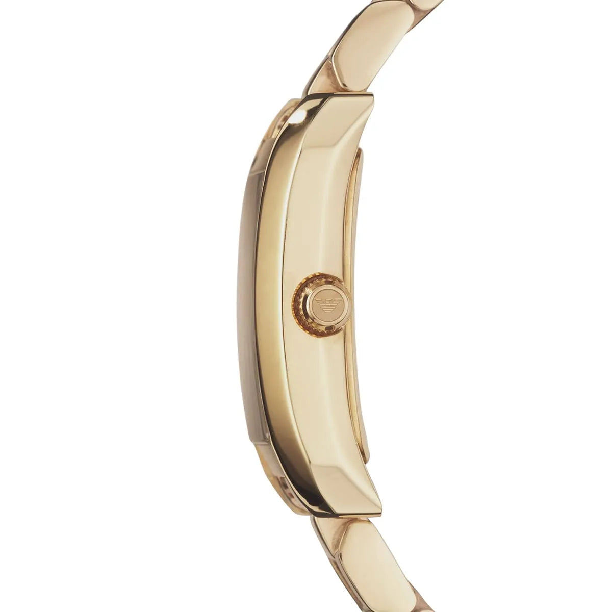 Emporio Armani AR0360 Gold Silver Dial Square Womens Watch | FargoTime