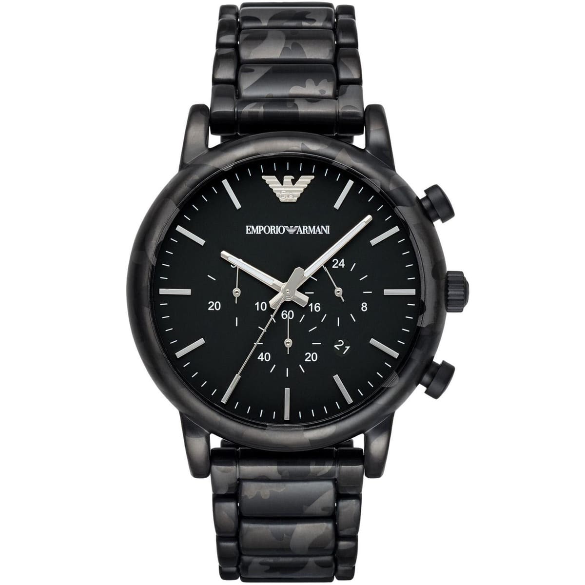 Emporio Armani AR11045 Luigi XL Black Dial 46 mm Mens Watch