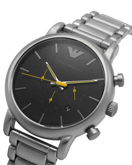 Emporio Armani Luigi 46mm Quartz Black Dial Men's Watch AR11324