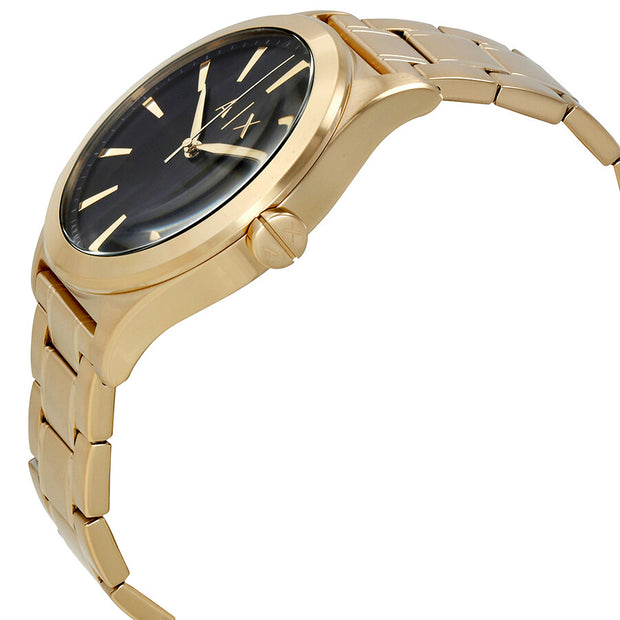 Armani Exchange Nico Black Dial Gold Plated Men's Watch AX2328