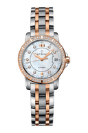 Carl F. Bucherer Patravi Women's 27mm Automatic Watch 00.10621.07.77.31 – Swiss Automatic Movement, Mother-of-Pearl Dial with Diamond Markers, Two-Tone Stainless Steel & 18K Rose Gold Case, 30m Water Resistance