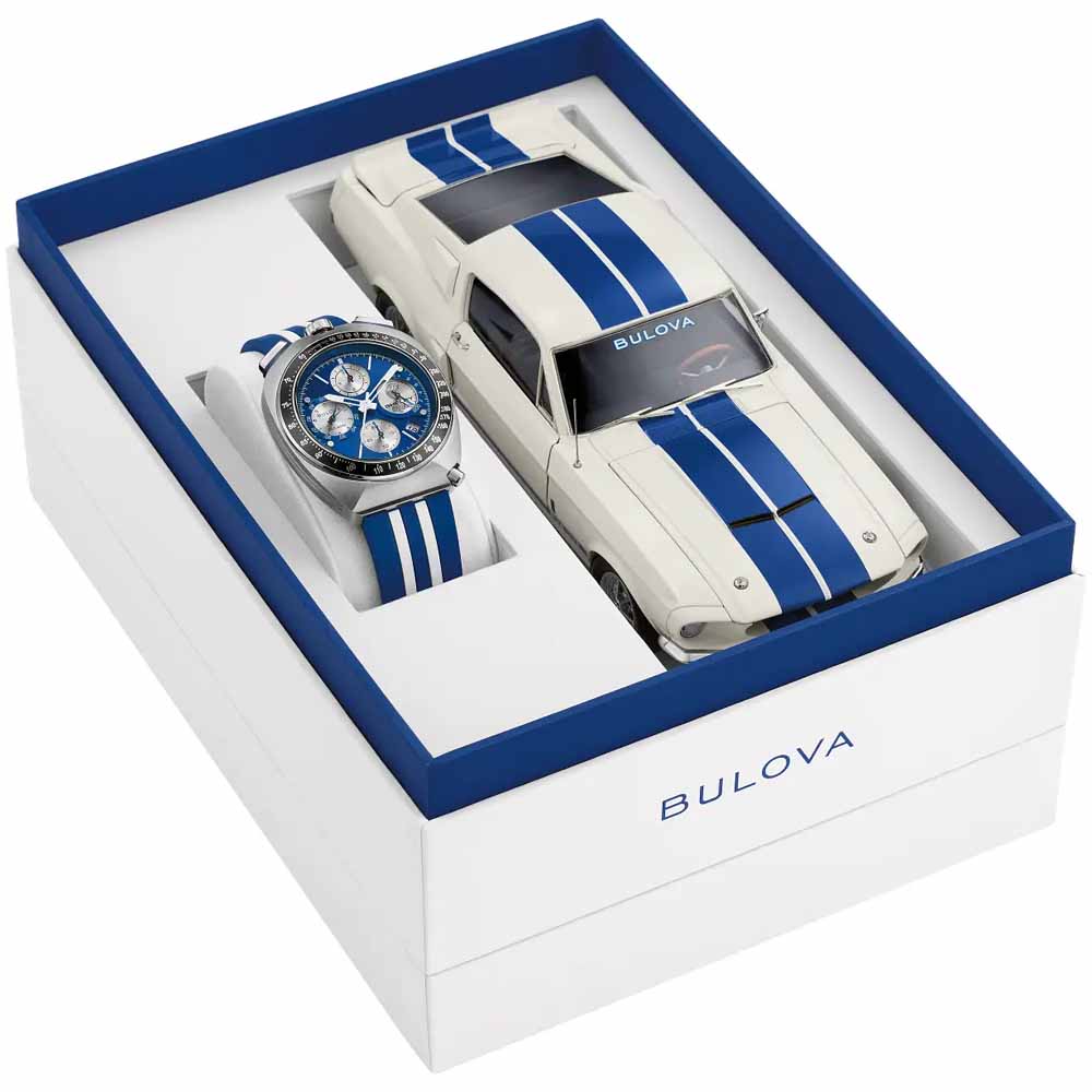 Bulova Shelby Racer 43mm Precisionist Blue Dial Men's Watch 98B452