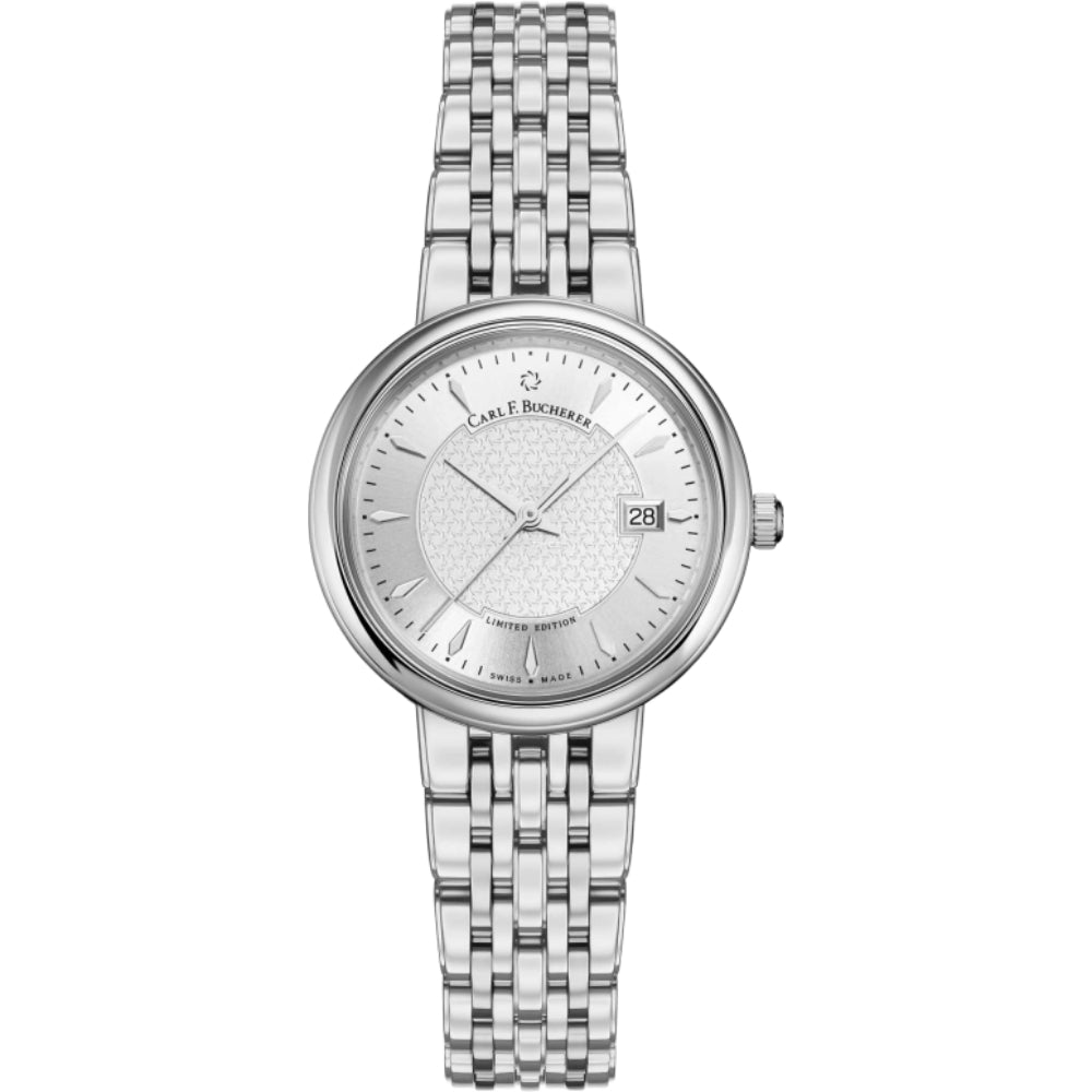 Carl F. Bucherer Adamavi Women's 28mm Watch 00.10315.08.13.98 – Swiss Made, Quartz Movement, Date Feature, 30m Water Resistance