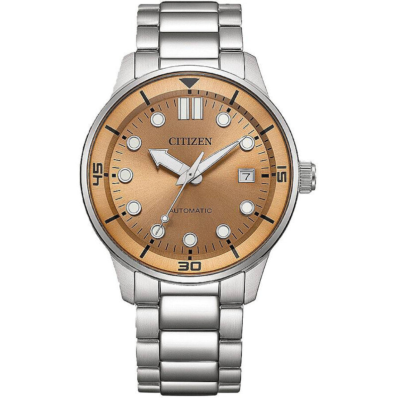 Citizen 40mm Automatic Salmon Dial Men's Watch NJ0191-83X