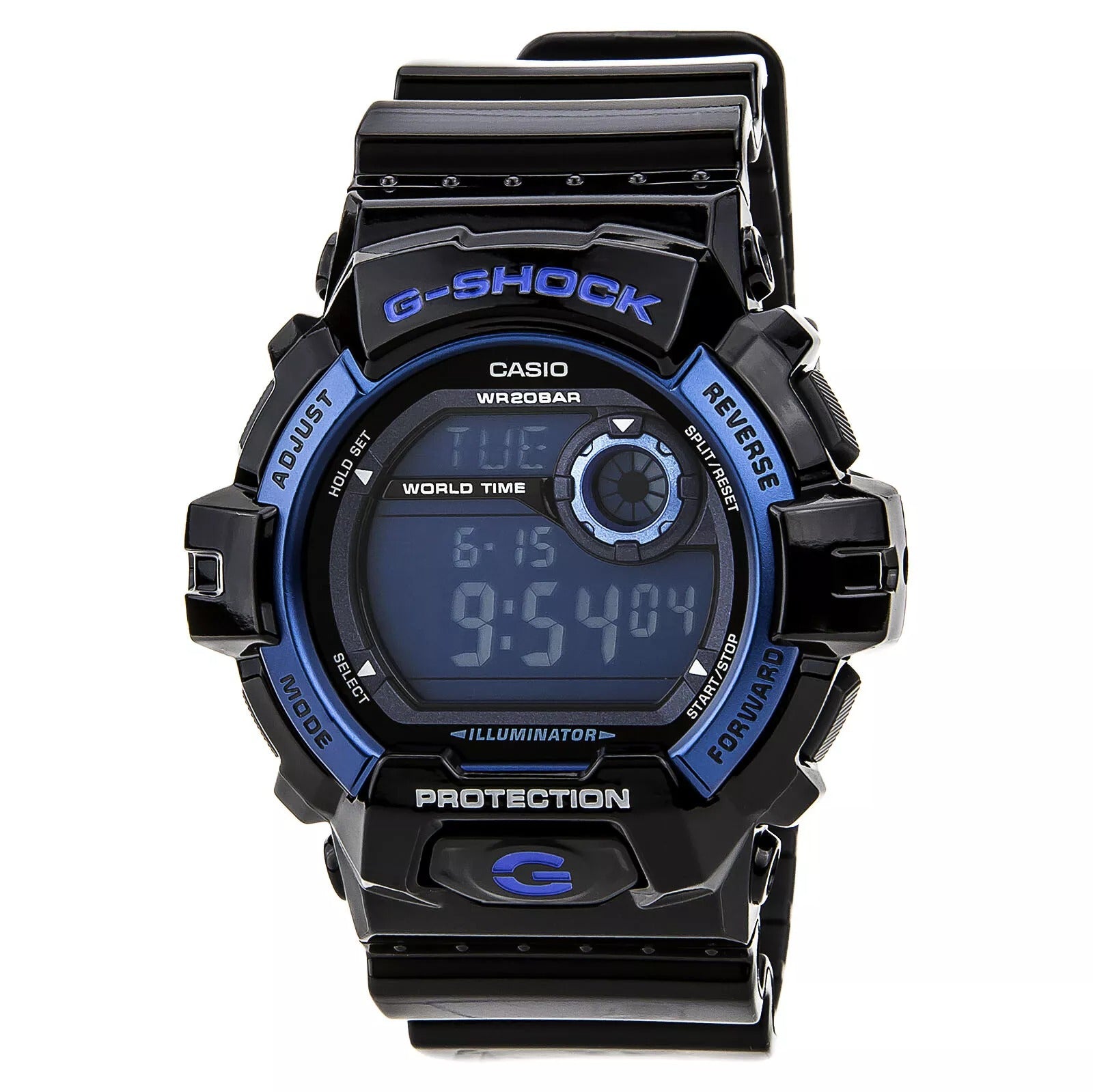 Casio G-Shock G8900A-1 Watch | Super Illuminator LED, Multi Time, Flash Alert, 200M Water Resistant