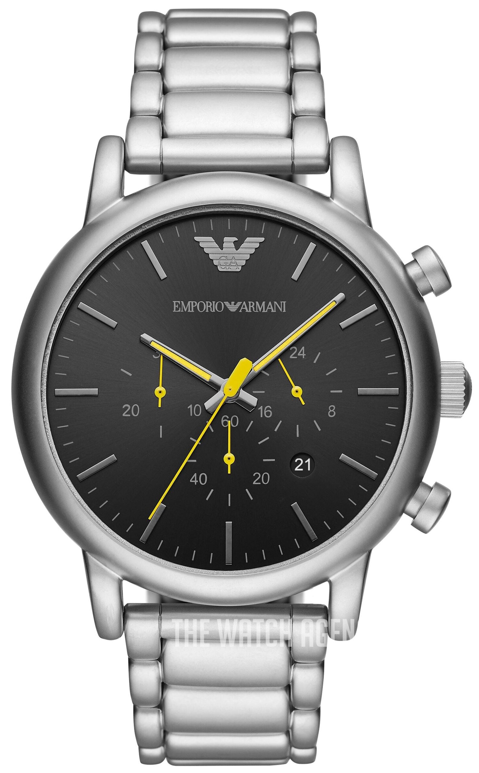 Emporio Armani Luigi 46mm Quartz Black Dial Men's Watch AR11324