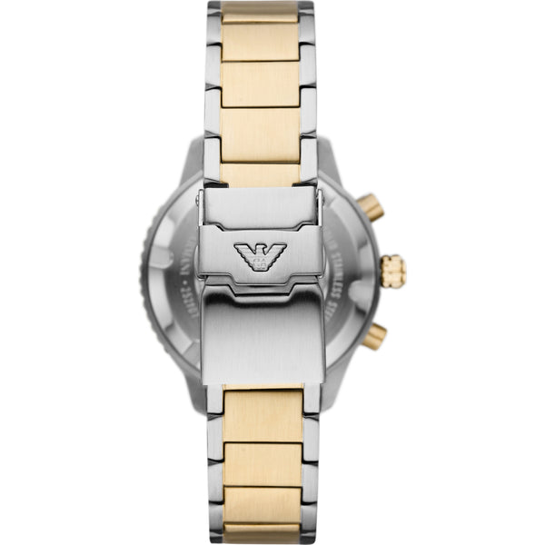 Emporio Armani AR11361 Green Dial Two-Tone Stainless Steel Mens Watch