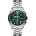 Emporio Armani AR11529 43mm Green Dial Silver Mens Watch