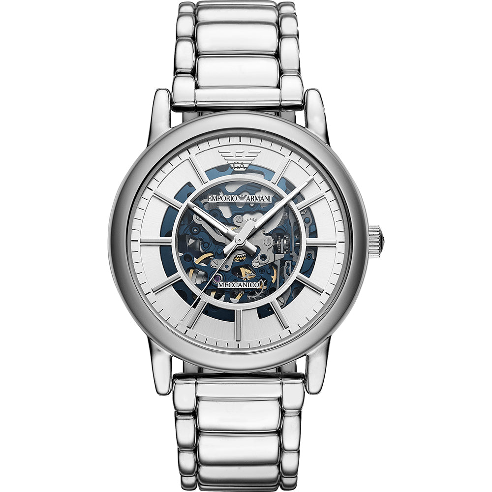 Emporio Armani AR60006 Silver Dial 43mm Mens Automatic Watch