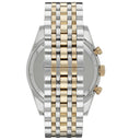 Emporio Armani AR6088 Chronograph Men’s Watch – 46mm Silver Stainless Steel, Blue Dial, Gold Hands, Quartz Movement