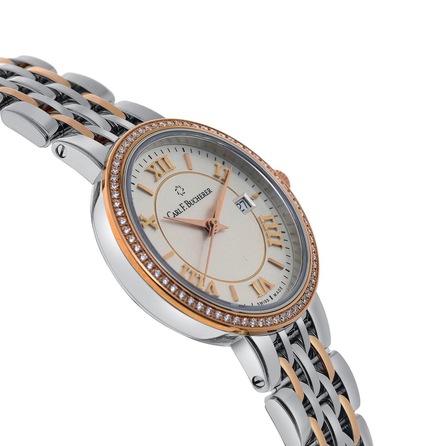 Carl F. Bucherer Adamavi Women's 28mm Watch 00.10315.07.15.31 – Swiss Made, Quartz Movement, Diamond Bezel, 30m Water Resistance