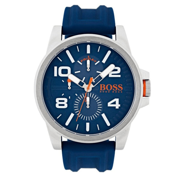 Hugo Boss  Detroit Blue Rubber Strap Men’s 48 mm Watch HB1550008