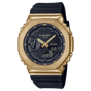 Casio G-Shock GM2100G-1A9 Watch | Gold Ion-Plated Metal Bezel, Black &amp; Gold, 200M Water Resistant