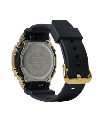 Casio G-Shock GM2100G-1A9 Watch | Gold Ion-Plated Metal Bezel, Black &amp; Gold, 200M Water Resistant