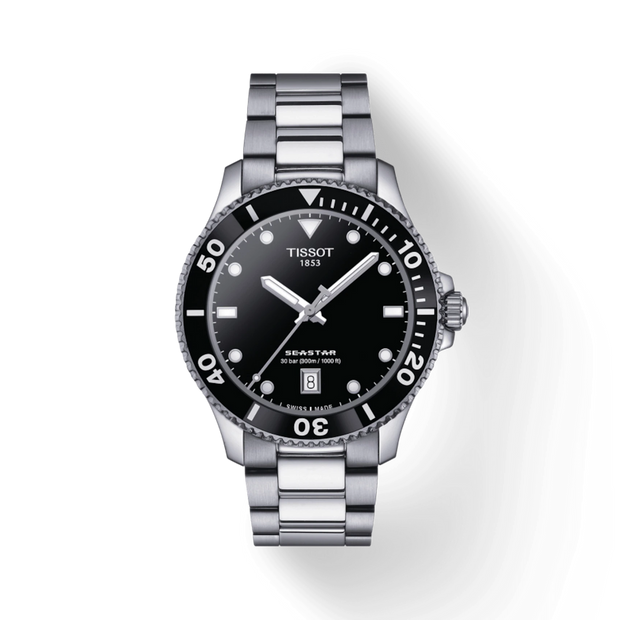 Tissot Seastar 1000 40mm Black Dial Steel Men's Watch T120.410.11.051.00