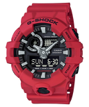Casio G-Shock GA700-4A Watch | Iconic Red, Super Illuminator, 3D Face, 200M Water Resistant