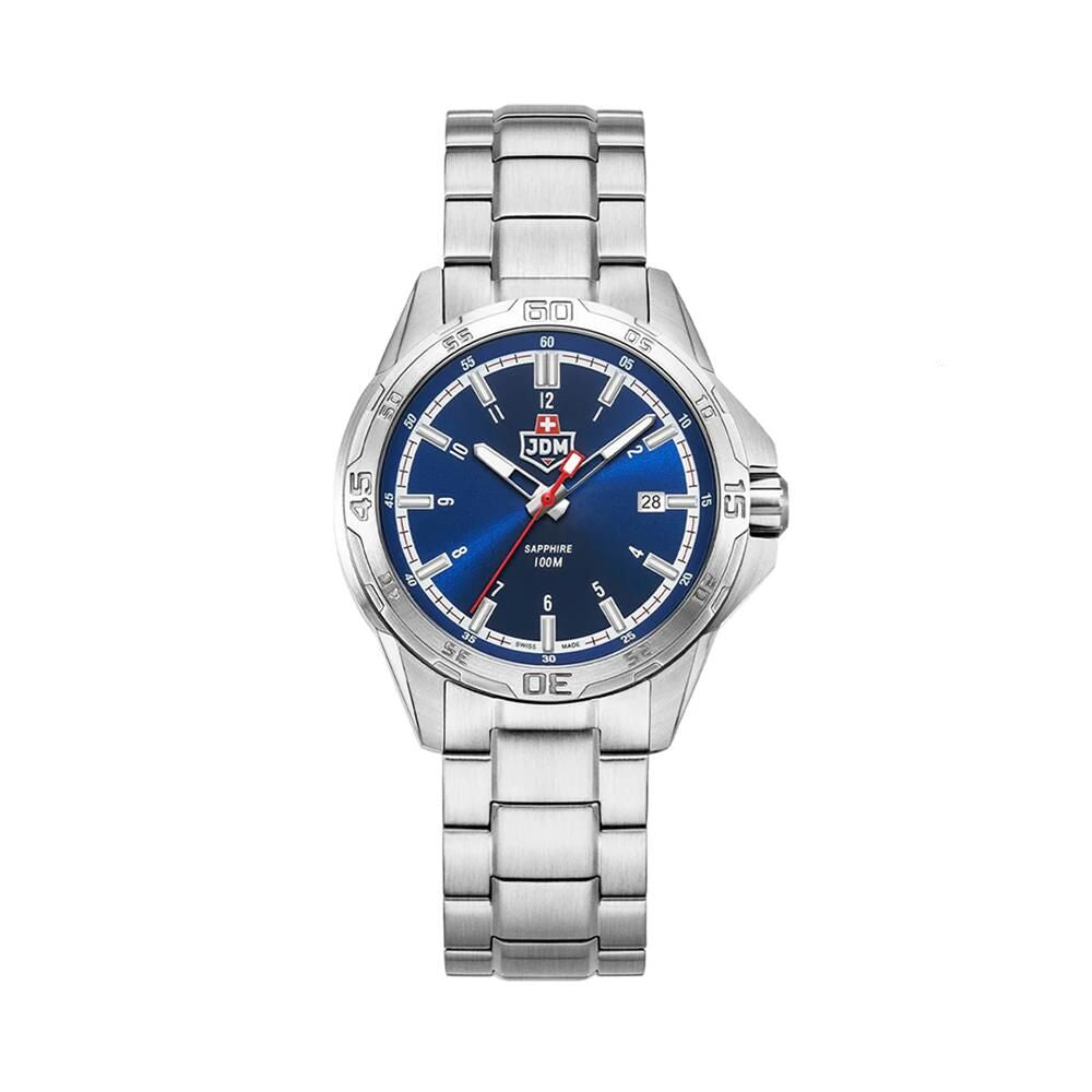 JDM Military Sapphire 43mm Swiss Quartz Navy Blue Dial Men's Watch JDM-WG035-02