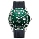 Roamer Rockshell Mark III Scuba 45mm Men's Watch – Swiss Made, Green Dial, 200M Water Resistance, Quartz Movement