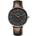 Sternglas HAMBURG Automatik 42mm Watch S02-HH39-BR03, Graphite Silver Dial, Sapphire Crystal, Bridle Dark Brown Leather Strap, 5 ATM Water Resistant
