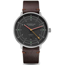Sternglas HAMBURG 42mm Automatic Watch S02-HH39-VI11, Graphite Grey Dial, Sapphire Crystal, Vintage Mocha Leather Strap, 5 ATM Water Resistant