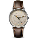 Sternglas LUMATIK 38mm Automatic Watch S02-LM26-BR03, Beige Dial, Sapphire Crystal, Bridle Dark Brown Leather Strap, 5 ATM Water Resistant
