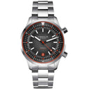 Sternglas MERION 42mm Automatic Watch S02-ME03-SET, Black-Red Dial, Sapphire Crystal, Metal &amp; Rubber Straps, 20 ATM Water Resistant