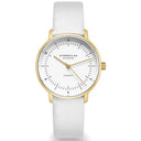 Sternglas NAOS XS Automatik 33mm Wristwatch S02-ND02-KL13, White Dial, Sapphire Crystal, White Leather Strap, 5 ATM Water Resistant