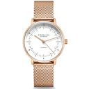 Sternglas NAOS XS 33mm Automatic Watch S02-ND13-MI09, White Dial, Sapphire Crystal, Rosegold Milanese Strap, 5 ATM Water Resistant