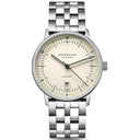Sternglas NAOS PRO 38mm Automatic Watch S02-NP26-ME13, Alabaster Dial, Sapphire Crystal, Stainless Steel Link Bracelet, 5 ATM Water Resistant