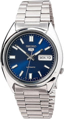 Seiko 5 SNXS77K1 – 37mm Automatic Watch, Blue Dial, Stainless Steel Bracelet, Hardlex Crystal, Day-Date Display, 30M Water Resistance