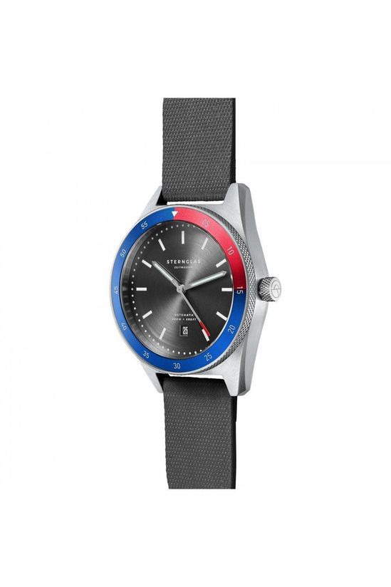 Sternglas Marus Sport 42mm Watch S02-MAS11-SP01, Anthracite Silver Dial, Sapphire Crystal, Sport Grey Strap, 20 ATM Water Resistant