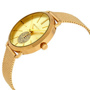 Michael Kors Ladies Porita Gold Dial Watch MK3844