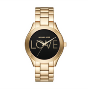 Michael Kors Ladies' Slim Runway Gold Plated Watch MK3803