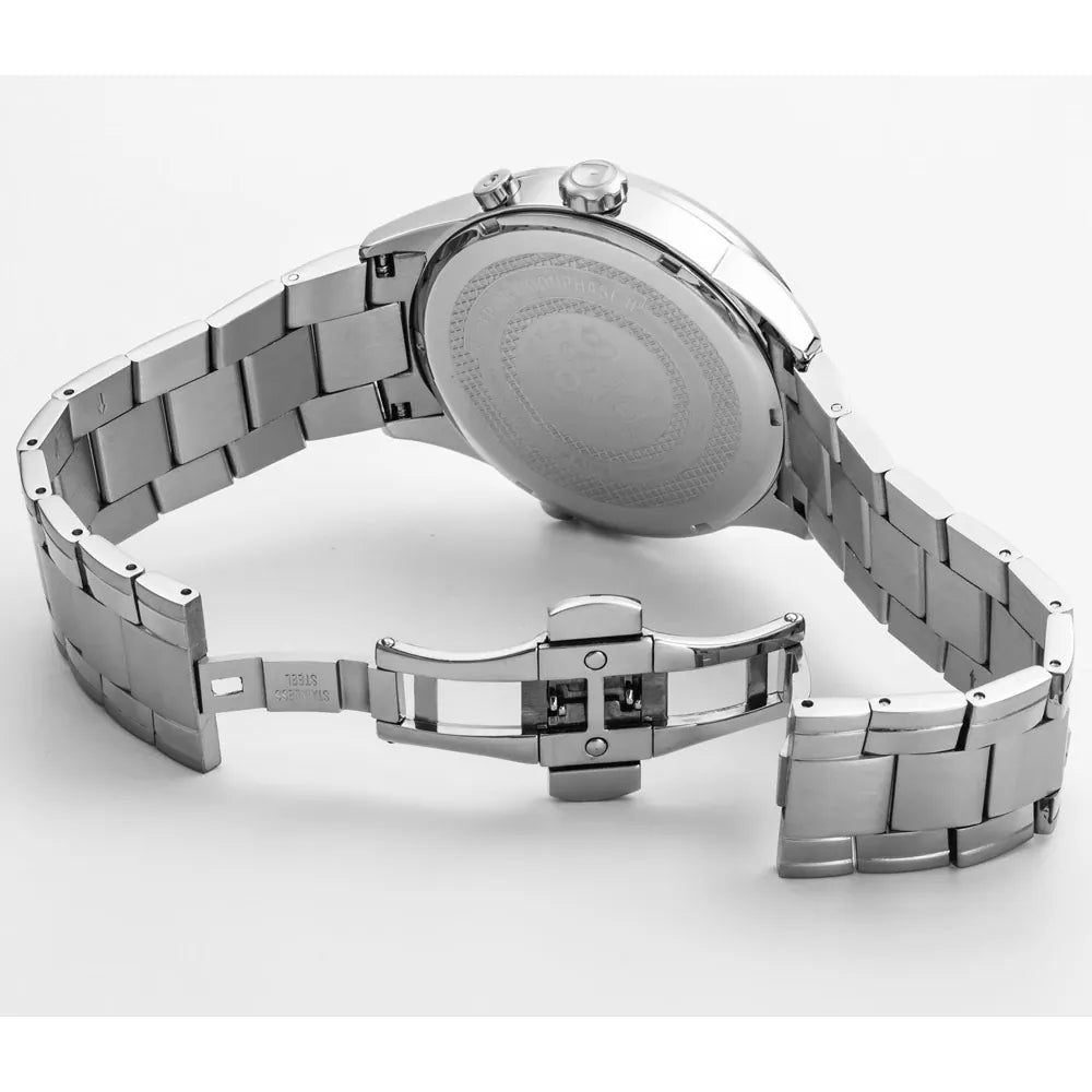 Roamer Superior Moonphase II 43 mm Men's Watch – Black Dial, Stainless Steel Case & Bracelet, Swiss Quartz Movement